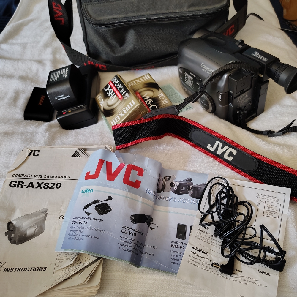 Black Camcorder with Accessories